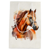 Sac Cadeau Moyen Beau Sorrel Horse Portrait (Dos)