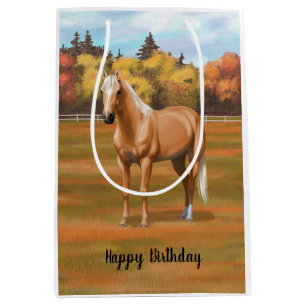 Sac Cadeau Moyen Beau Stallion Cheval Palomino Quarter