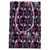 Sac Cadeau Moyen Beaucoup de Motif de chats galaxy (Dos)