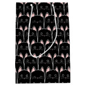 Sac Cadeau Moyen Beaucoup de Motif de chats noirs (Devant)
