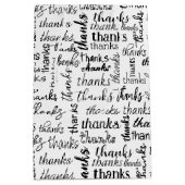 Sac Cadeau Moyen Beaucoup Merci Texte noir sur blanc (Devant)