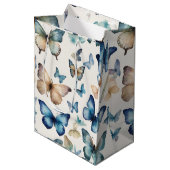 Sac Cadeau Moyen Beautés papillons (Devant Angle)