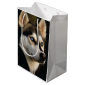 Sac Cadeau Moyen Beautiful Husky Throw Pillow (Dos Angle)