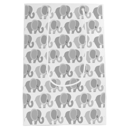 Sac Cadeau Moyen Beaux éléphants de bébé (Dos)