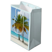 Sac Cadeau Moyen Beaux palmiers sur une plage tropicale (Dos Angle)