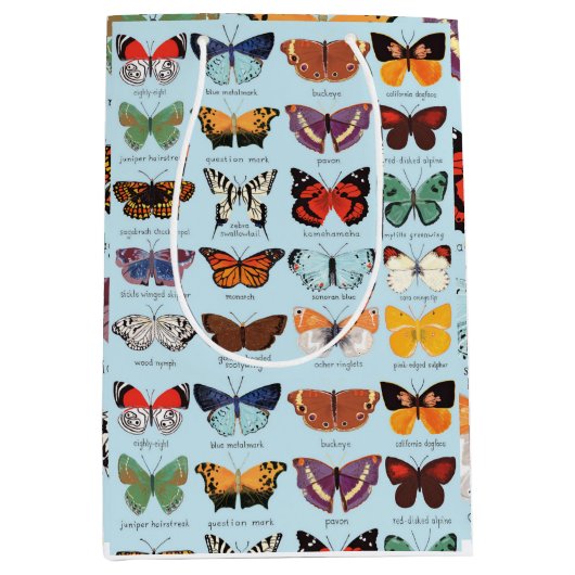 Sac Cadeau Moyen Beaux Papillons (Devant)