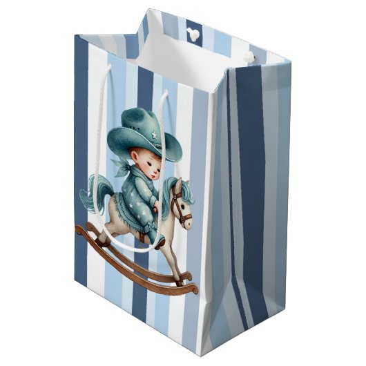 Sac Cadeau Moyen Bébé Cowboy (Devant Angle)