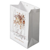 Sac Cadeau Moyen Bébé dans le Baby shower en fleur (Devant Angle)