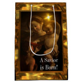 Sac Cadeau Moyen Bébé doux Jésus brillant (Dos)