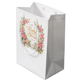 Sac Cadeau Moyen bébé en fleurs