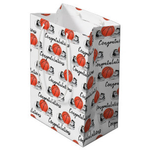 Sac Cadeau Moyen Bébé Félicitations Baskets et Basketball