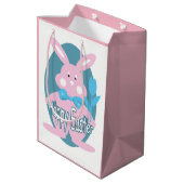 Sac Cadeau Moyen Bébé Fille heureux Bunny de Pâques MGB (Dos Angle)