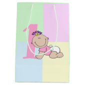 Sac Cadeau Moyen Bébé mignonne caricature 1er anniversaire (Dos)