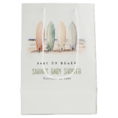 Sac Cadeau Moyen Bébé neutre à bord Baby shower de surf (Dos)