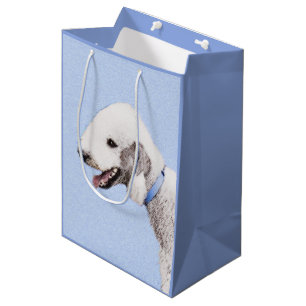 Sac Cadeau Moyen Bedlington Terrier Peinture - Art Chien original