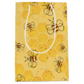 Sac Cadeau Moyen Bee Buzzing Honey Bees mignonne (Devant)