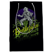 Sac Cadeau Moyen Beetlejus | Assis sur une pierre tombale (Devant)