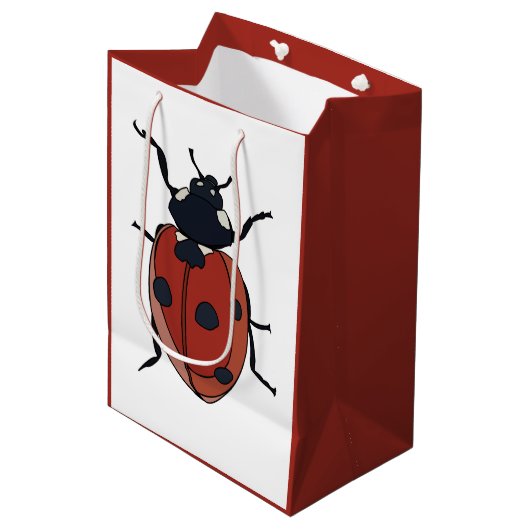 Sac Cadeau Moyen Beetles Insectes Ladybug Beetles (Devant Angle)