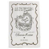 Sac Cadeau Moyen Beige Bow Retro Coquette gâteau Coquette Anniversa (Dos)