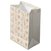 Sac Cadeau Moyen Beige Shells Pattern (Devant Angle)