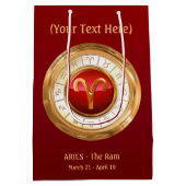 Sac Cadeau Moyen Béliers - Le panneau Zodiaque du bélier (Dos)