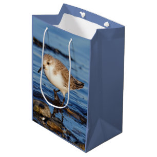Sac Cadeau Moyen Belle Bécasseau De Sanderling Marche Les Rives D'A