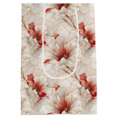 Sac Cadeau Moyen Belle Flore Rouge Blanc (Dos)