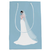 Sac Cadeau Moyen Belle mariée en robe de mariée (Devant)