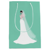 Sac Cadeau Moyen Belle mariée en robe de mariée (Devant)