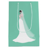 Sac Cadeau Moyen Belle mariée en robe de mariée (Dos)