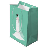 Sac Cadeau Moyen Belle mariée en robe de mariée (Dos Angle)