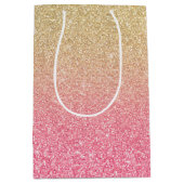 Sac Cadeau Moyen Belle Parties scintillant rose or Ombre (Devant)