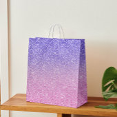 Sac Cadeau Moyen Belle Parties scintillant rose violet Ombre