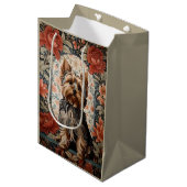 Sac Cadeau Moyen Belle Yorkie | Yorkshire Terrier Portrait (Devant Angle)