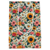 Sac Cadeau Moyen Belles Fleurs (Dos)