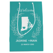 Sac Cadeau Moyen Bienvenue dans les faveurs du mariage de Rhode Isl (Devant)