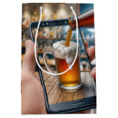 Sac Cadeau Moyen Bière 50e Anniversaire sur Smartphone (Devant)