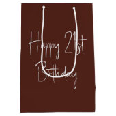 Sac Cadeau Moyen Bière du 21e anniversaire sur Smartphone (Dos)