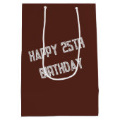 Sac Cadeau Moyen Bière du 25e anniversaire sur Smartphone (Dos)