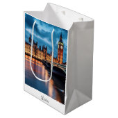 Sac Cadeau Moyen Big Ben, Londres. (Devant Angle)