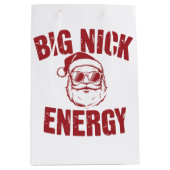 Sac Cadeau Moyen Big Nick Energy Funny Père Noël Rude Christmas Jok (Devant)