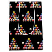 Sac Cadeau Moyen Billiard Balls sur noir (Dos)