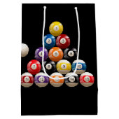 Sac Cadeau Moyen Billiards Balls Anniversaire (Dos)