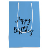 Sac Cadeau Moyen Birthday Snowman Holding a White Daisy (Dos)