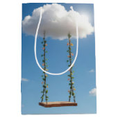 Sac Cadeau Moyen Birthday Swing Hanging From a Cumulus Cloud (Devant)