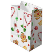 Sac Cadeau Moyen Biscuits de pain d'épice, coeurs de menthe (Dos Angle)