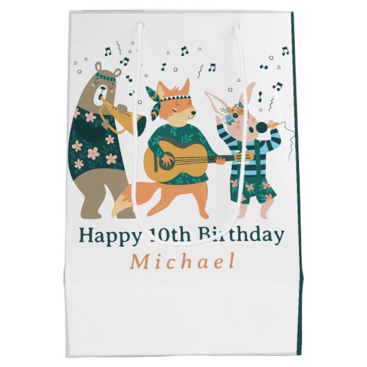 Sac Cadeau Moyen Bizarre Animaux (Dos)