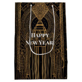 Sac Cadeau Moyen Black and Gold Art Deco (Dos)