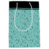 Sac Cadeau Moyen Black Musical (Devant)