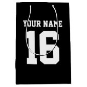 Sac Cadeau Moyen Black Sporty Team Jersey (Devant)